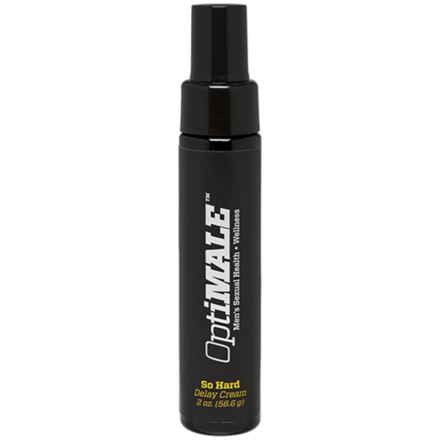 A graphic representing the OptiMALE So Hard Delay Cream collection showcases a green square design. At the top, it displays the text No Image, while below, a rocket icon is depicted launching upward amidst stars and a planet, symbolizing exploration and i