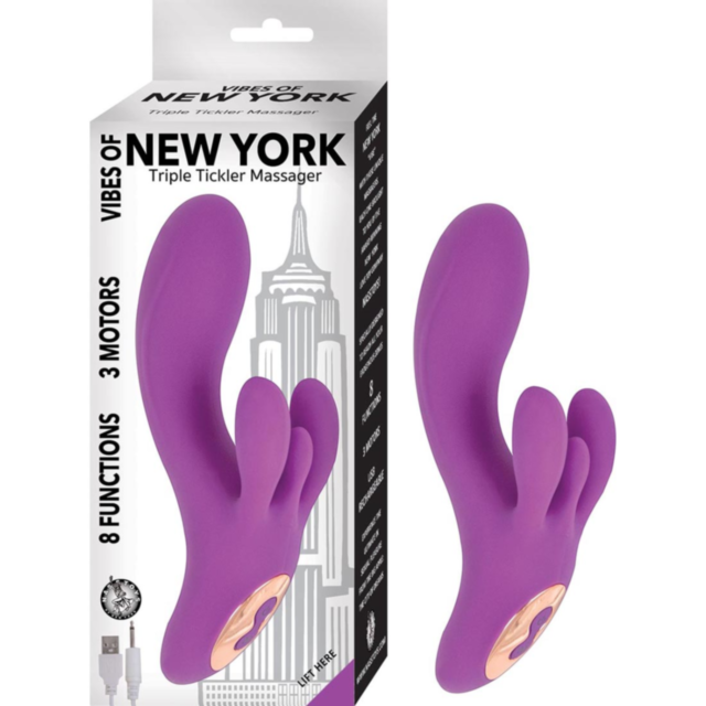 Nasstoys-Vibes of New York Triple Tickler-Purple