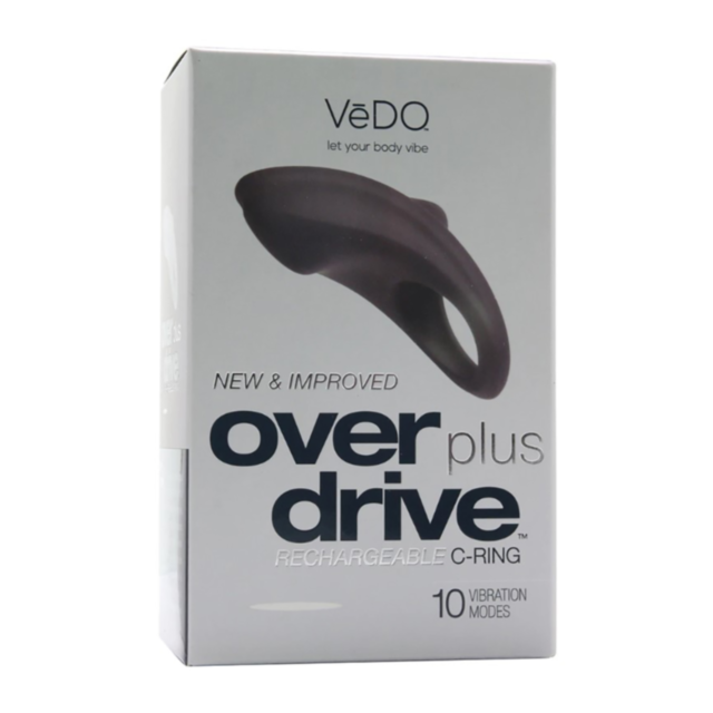 Illustration of a rocket inside a circle with stars, set against a green background with the text "No Image" at the top, resembling the sleek design of the Vedo Overdrive Plus Rechargeable Cockring.