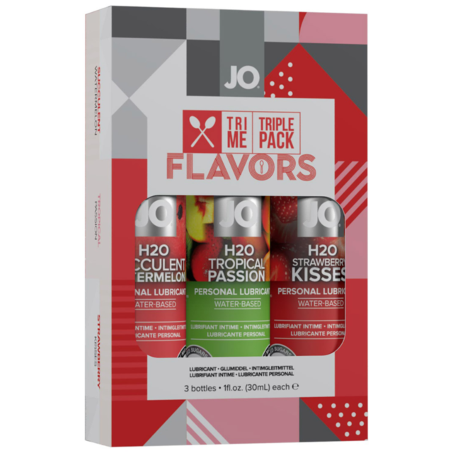 A rocket ship illustration launches against a backdrop of stars, with the text "Jo Tri me Triple Pack Flavors" floating above. The green background subtly suggests an exploration of plant-based glycerin innovations.