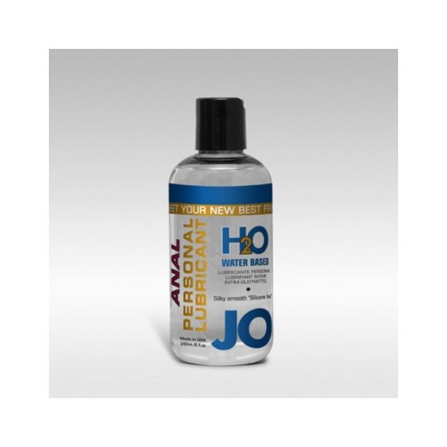 A green background featuring a light gray icon of a rocket soaring through space with a smooth trail of stars represents the JO Anal H2O 8oz. The words "No Image" appear above the icon.