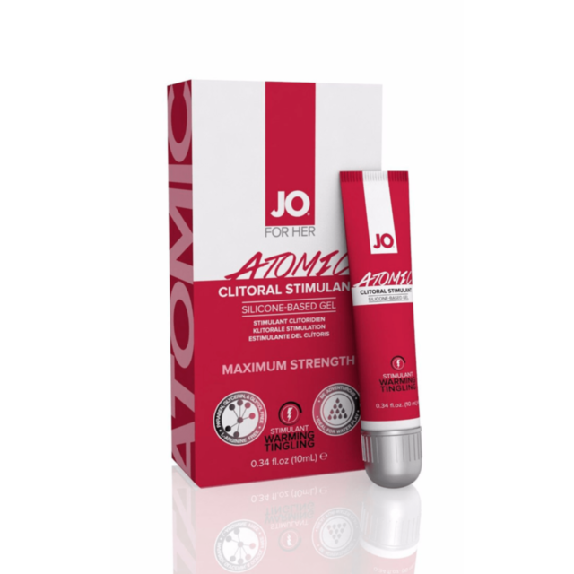 A graphic with a green background showcases the text "No Image" at the top. Below, an icon of a rocket encircled by stars suggests excitement, akin to the warming and tingling sensation provided by Jo Atomic Clitoral Gel Warming Stimulant 10 ML.