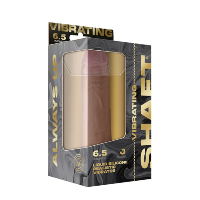 A green square displaying "No Image" text and showcasing a white rocket icon entering a circle surrounded by stars highlights the sophisticated design of the Shaft-Liquid Sil Vib Dildo Straight No Balls 6.5in-Pine to elevate your experience.