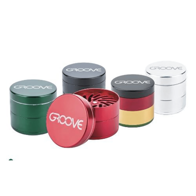 A dark green graphic features a gray rocket encircled by star-like shapes, evoking the design of coaxial turbine technology. The phrase "No Image" is prominently displayed at the top, maintaining perfect consistency for the Groove Grinder Sifter 2in 4pc.