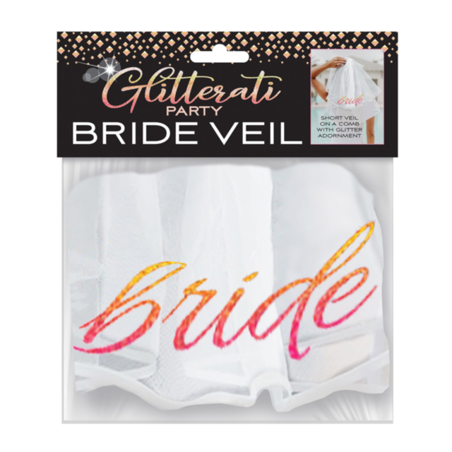 A Glitterati Bride Veil background with white text reading "No Image" above a graphic of a rocket ship encircled by a ring, traveling through stars shimmering like rose gold stamped glitter.