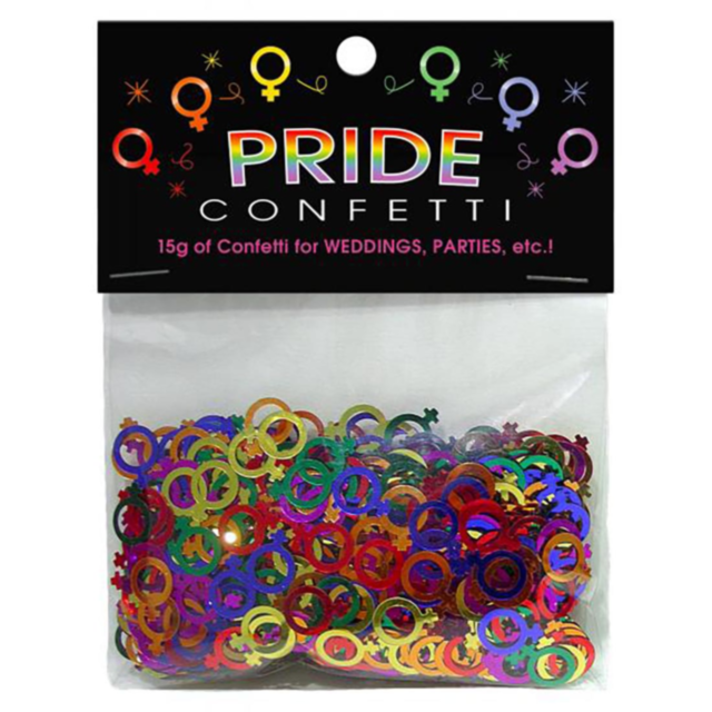 An image featuring a green backdrop with the text "No Image," enhanced by Lesbian Pride Confetti. Below, a circular graphic showcases a rocket surrounded by stars, adding to the festive vibe.