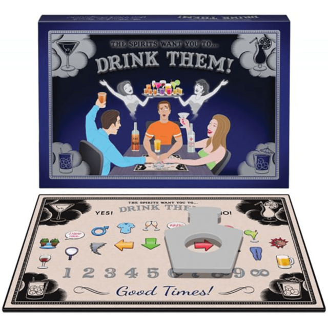 A green placeholder image showcases a grey rocket enclosed in a circle, surrounded by stars, resembling the guiding spirits associated with "The Spirits Want to Drink Them." At the top, the text reads No Image.