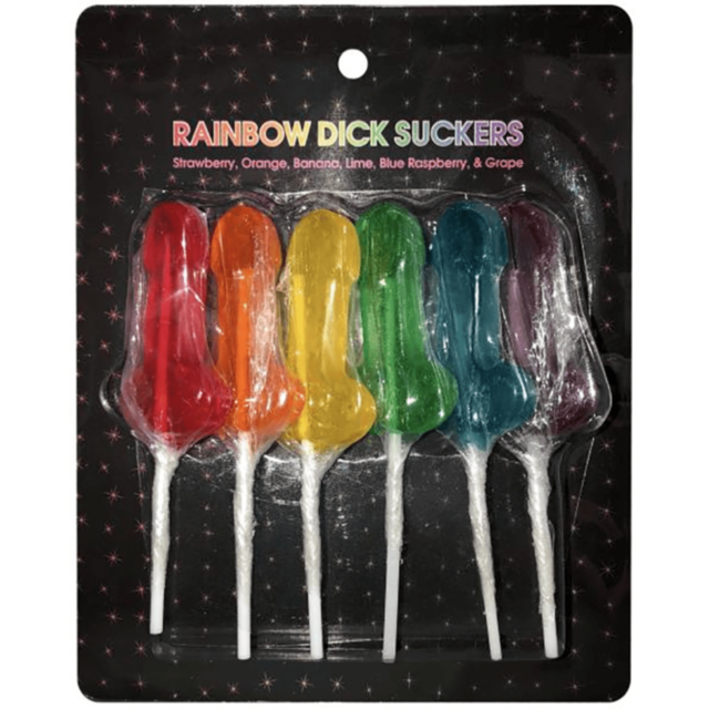 Rainbow Dick Suckers 6pc