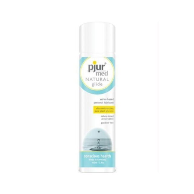 A gray rocket icon inside a circle, paired with a stylized sun and stars on a green background. Above the icon, the words "No Image" suggest Pjur Natural Glide 3.4oz's dedication to enhancing intimate moments and body care experiences.