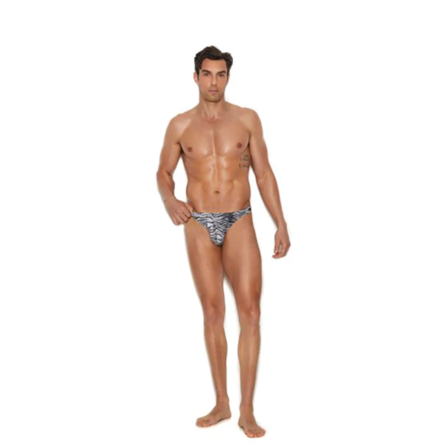 Snap closure thong Zebra L-XL
