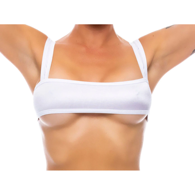A white sign with green text reading No Image complements a circular logo featuring a rocket and stars, reminiscent of the sleek design of the Sleek Underboob Top.