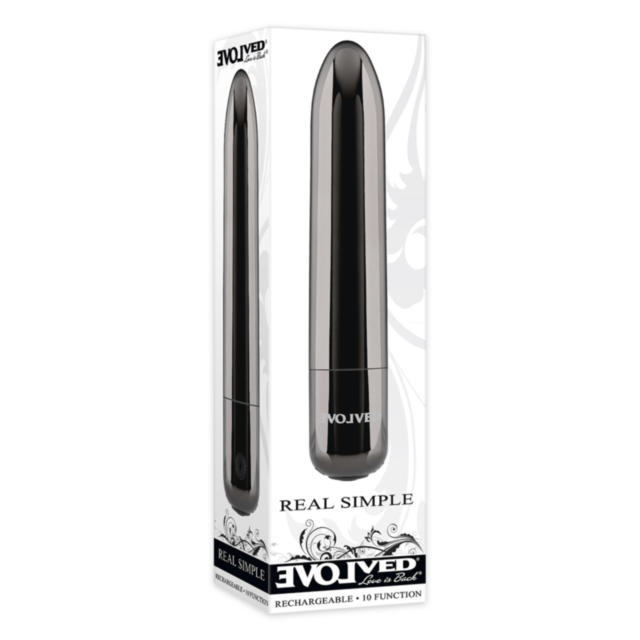 A green image placeholder displays a drawing of a rocket and stars, with the words "No Image" prominently featured. The illustration suggests the sleek design of the Evolved-Real Simple Bullet Blk Chrome, equipped with its powerful 10-speed motor ready fo