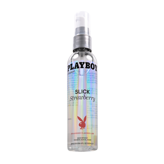 A green background featuring a stylized gray rocket taking off, surrounded by a halo adorned with tiny stars. The words No Image stand out at the top, echoing the sleek design akin to Playboy's SLICK STRAWBERRY 4OZ water-based personal lubricant.