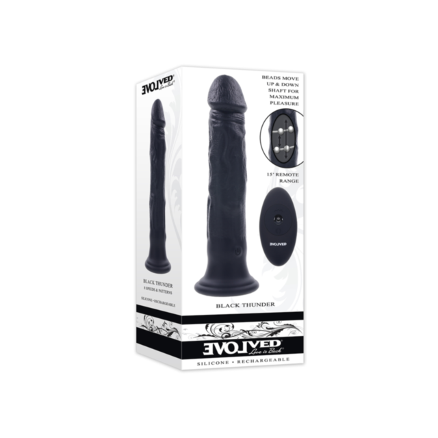 A placeholder image with a green background features a stylized rocket encircled by stars and the text "No Image," evoking the dramatic allure of products such as the Evolved-Rechargeable Black Thunder Dildo-Black.