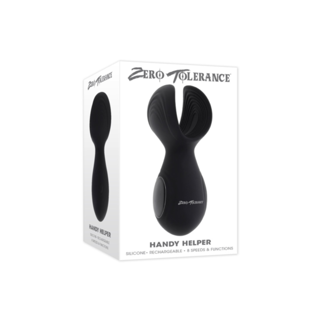 A green image with the text "No Image" at the top. Below, there's a circular design featuring a rocket-like object resembling the ergonomic textured base of the Zero Tolerance-Handy Helper Sil Rechargeable-Black, surrounded by stars and pointing upwards, 
