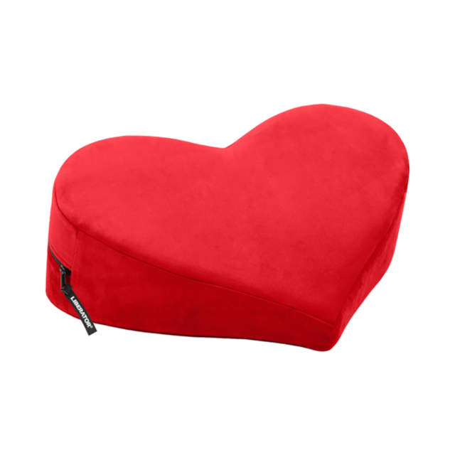 A red background featuring the text "Liberator Heart Wedge Liberty-Red" at the top. Below, there's a graphic of a gray rocket flying over a white circle adorned with stars, creating an ergonomic design for a simple, space-themed icon.