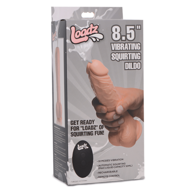 XR-Loadz 8.5in Squirting Vib Dildo-Light