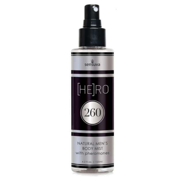 The image features a grey rocket and planet icon on a green background, with the words "No Image" at the top, subtly suggesting a streamlined grooming routine associated with the Hero 260 Pheromone Mist For Him 4.2oz.