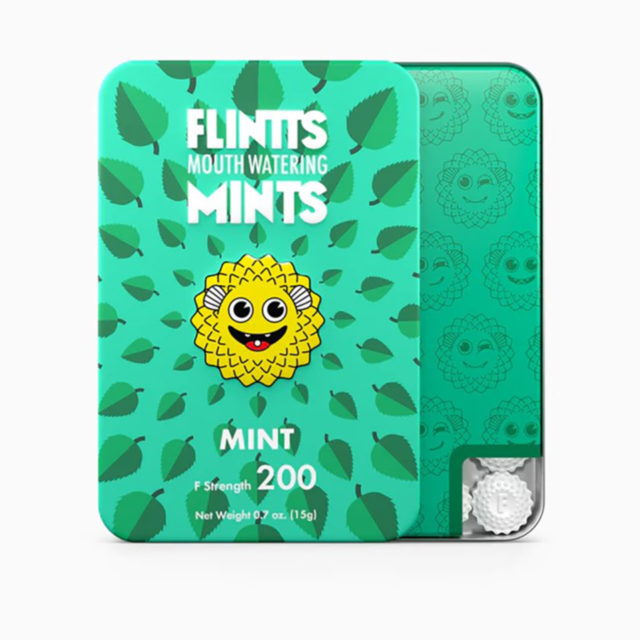 Featuring a circular emblem with a rocket launching into space, stars dancing across the spearmint green background, and "No Image" text at the top, this illustration evokes the refreshing vibe of Flintt Mints Mint F Strength 200.