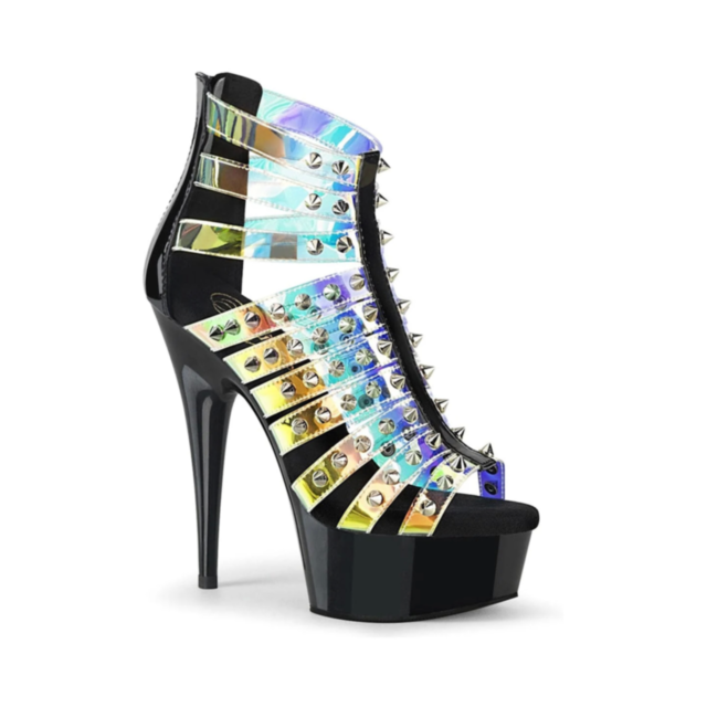 A green background featuring a light gray rocket icon within a circle is labeled with "No Image" at the top, providing an ideal setting to highlight the elegance and consistent fit of the DEL600-9/HGTPU-B/B size 9 Strappy Close Back Sandal.