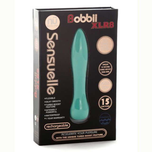 A blue background showcases a rocket icon and stars within a circle, topped with the text "No Image," reminiscent of the Sensuelle Bobbii XLR8 Electric Blue in action.