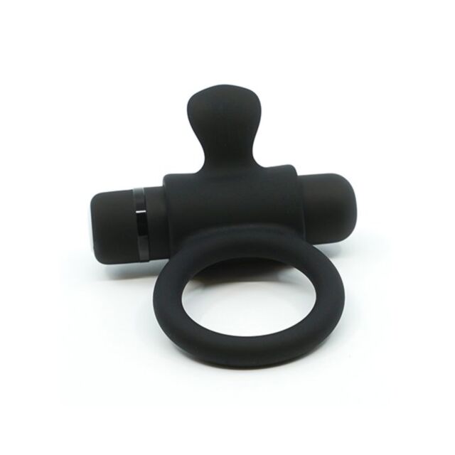 Sensuelle-Sil. Cockring w Finger like Contact-Black