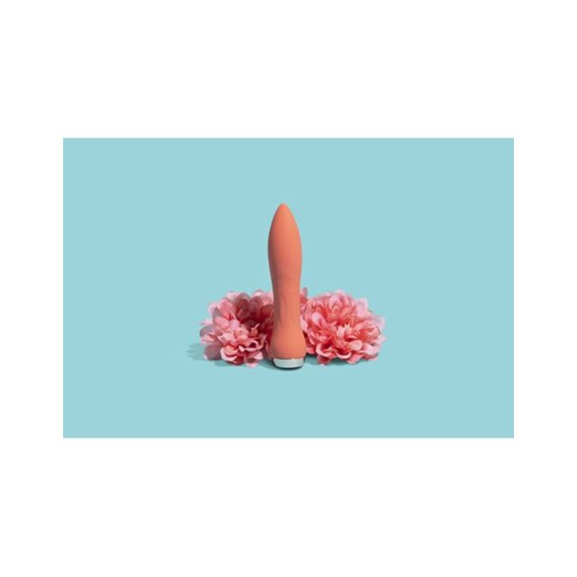 The product "Sensuelle 60SX Amp Sil. Bullet Coral" features a green background with a gray, phthalates-free rocket ship aiming upwards, encircled and surrounded by sparkles. The phrase "No Image" is displayed above the graphic, indicating that a specific 
