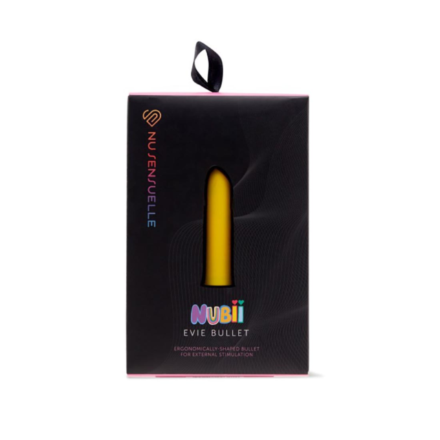 A yellow background with a gray icon of a stylized rocket and planet inside a circle. The text No Image appears at the top, evoking the sleek design akin to the Sensuelle Nubii-Evie Slanted Bullet-Yellow.