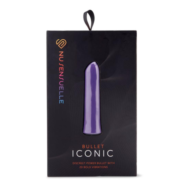 A placeholder image displays a rocket launching within a circle of stars, all set against a vibrant green background. The text "No Image" hovers above this cosmic scene, evoking the powerful yet sleek design of the Sensuelle Iconic Bullet in Deep Purple.