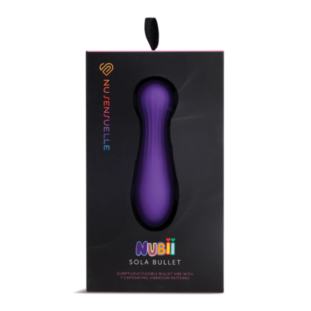 Text reading “No Image” above a gray rocket icon encircled by a ring with stars set against a green background, similar in appearance to the Sensuelle-Sola Nubii Flexible Bullet-Purple, a USB rechargeable device known for its multi-function vibrations tha