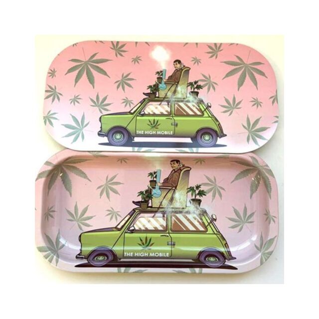 A gray rocket icon with stars inside a circle on a green background gives the appearance of a dynamic 3D image, alongside the text "No Image" at the top, effectively describing the design elements of the Metal Rolling Tray Eye Candy Citipati Magnetic 3D L